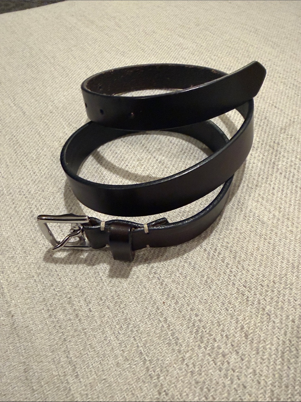 Vintage Coach Brown Leather women’s  Belt with Silver Buckle size small